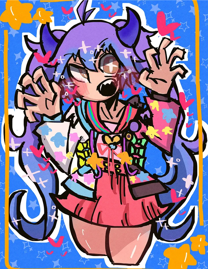 「Vチューバー：竜山峠：るりるら」※ファンアート