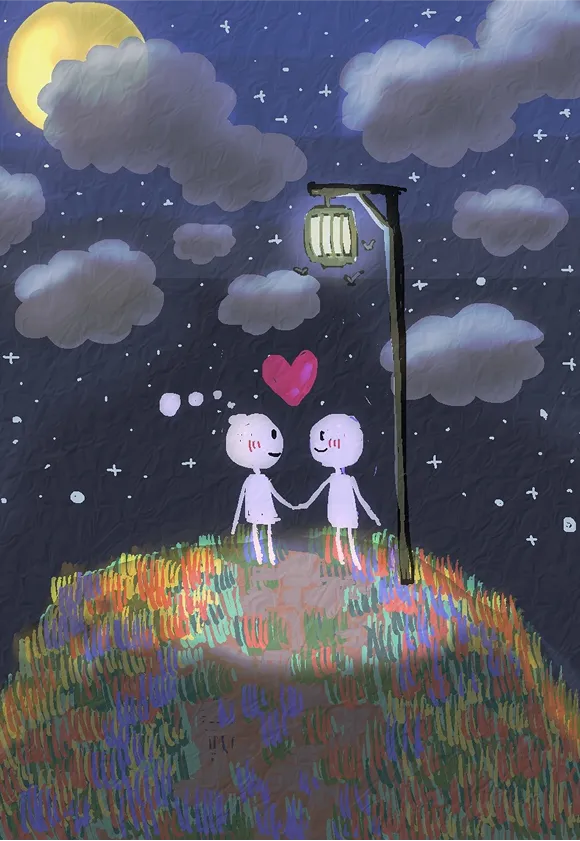 「落書きが出会う丘の上で」